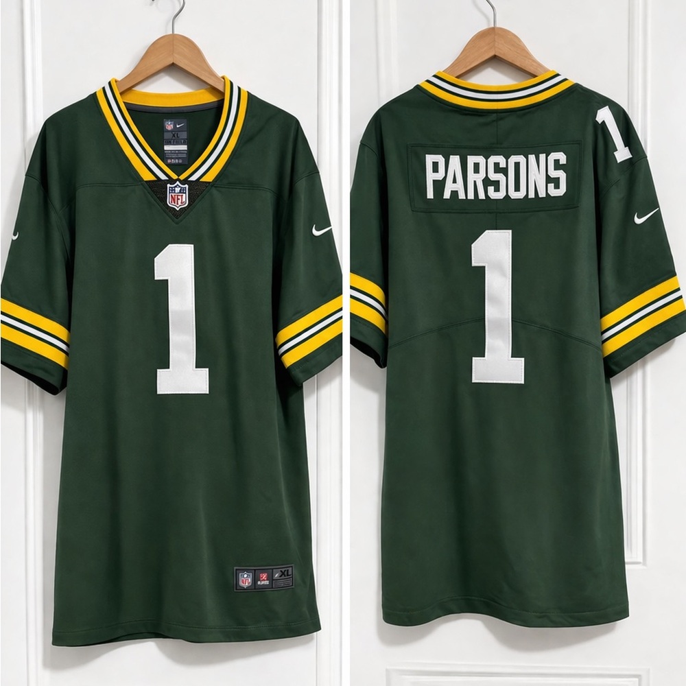 NWT Nike NFL Green Bay Packers Jersey PARSONS #1 XLGreen OnField Fist like Larg